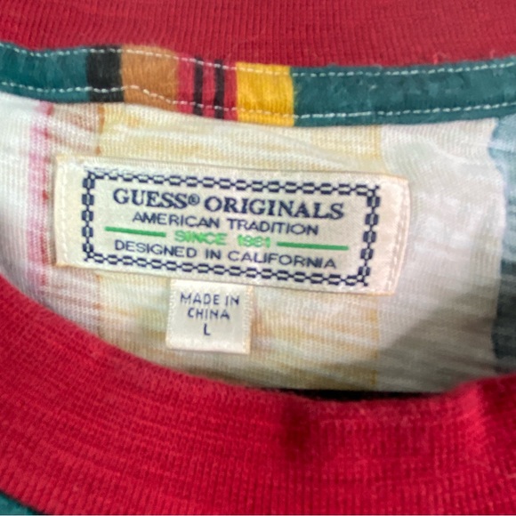 Vintage Y2K Guess Originals x Asap Rocky Sayer Striped Longsleeve T Shirt Lg - Picture 3 of 7